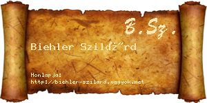 Biehler Szilárd névjegykártya
